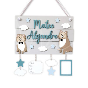 MODELO POMERANIAN- LETRERO PARA BEBÉ