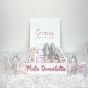 Kit de Hospital con botellas de agua y temática de flores