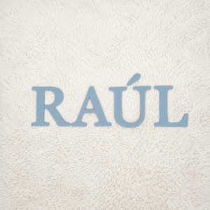 RAÚL-NOMBRE REALZADO PARA DECORACIÓN DE PARED