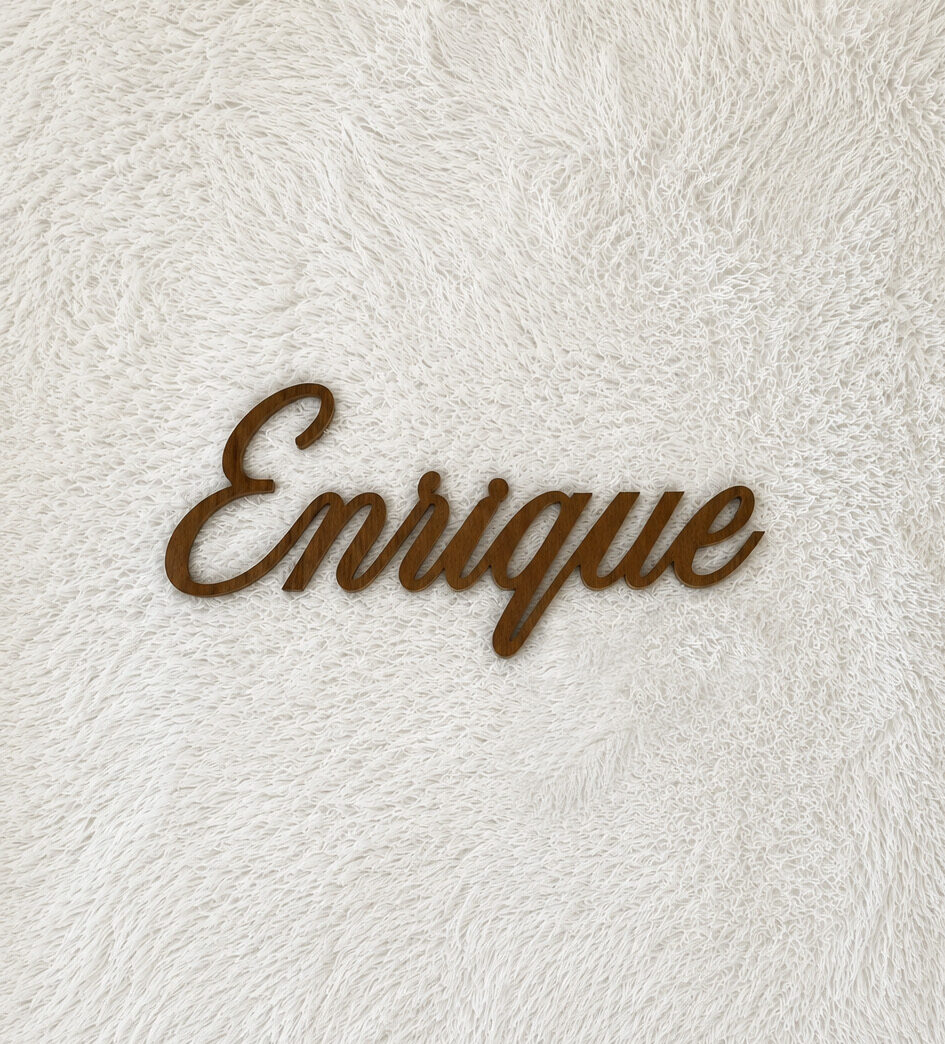 ENRIQUE - NOMBRE REALZADO PARA DECORACIÓN DE PARED