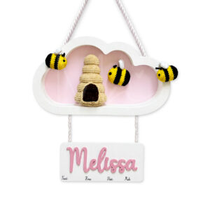 NUBE PANAL CON ABEJAS - LETRERO PARA BEBÉ